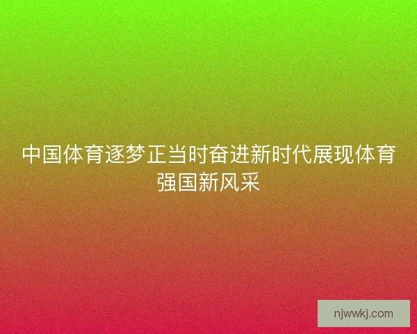 中国体育逐梦正当时奋进新时代展现体育强国新风采