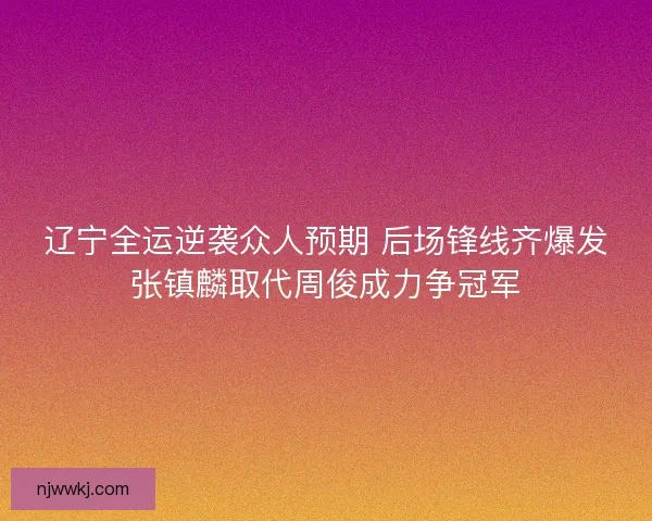 辽宁全运逆袭众人预期 后场锋线齐爆发张镇麟取代周俊成力争冠军